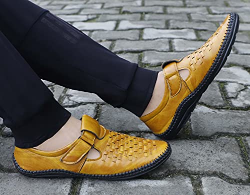 Image of AADI Men's Synthetic Leather Outdoor Casual Sandals & Floaters