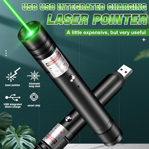 LUEIIN Long Range Laser Pointer 10000 Feet Visible Beam,USB Rechargeable Green Laser Pointer High Power for Presentations - Thumbnail 3