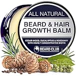 Beard Club Beard Care: Balm, Butter, Wax & Conditioner for Men's Facial & Hair Growth - Biotin, Cedar Wood, Eucalyptus & Rosemary Oils