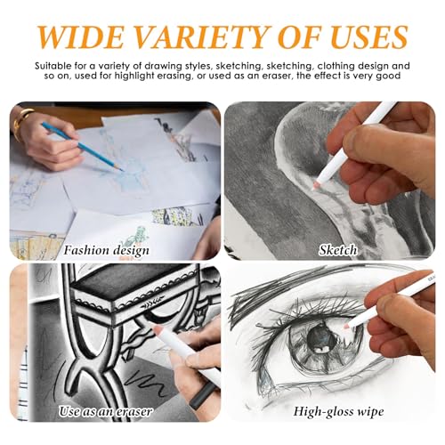 10 Stück Radierstift Radierer in Stiftform Radiergummi Zeichenstift Radiergummi zum Zeichnen Radierer Radiergummi Stift für Künstler Skizzieren Malerei Zubehör für Skizzen und farbige Illustrationen