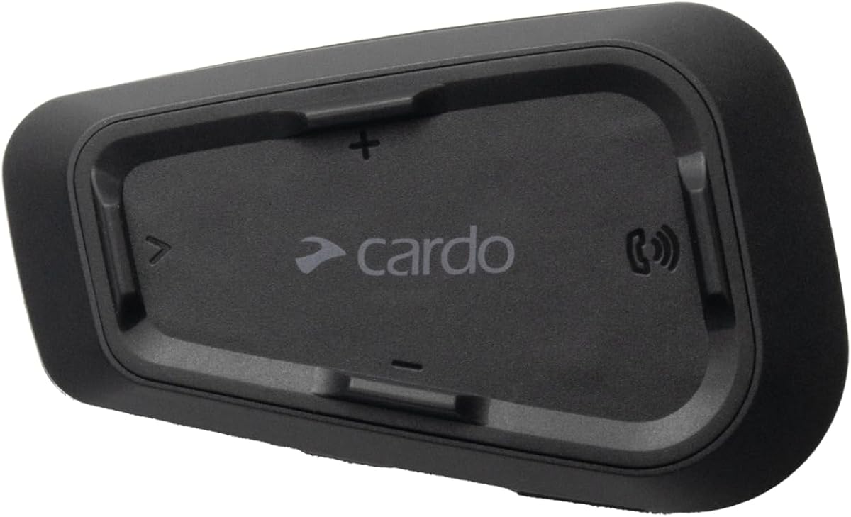 Cardo Systems Spirit - Auriculares de comunicación Bluetooth para motocicleta, Bluetooth de 2 vías, altavoces finos de 1.260 in, resistente al agua, conectividad universal, paquete individual