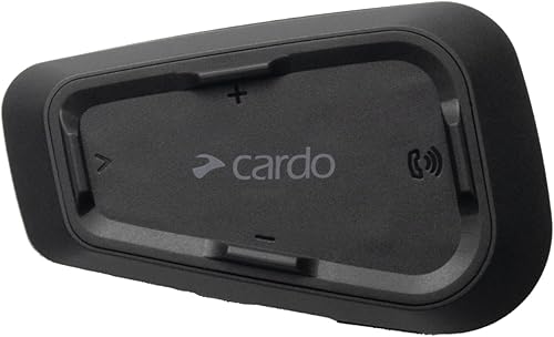 Cardo Systems Spirit - Auriculares de comunicación Bluetooth para motocicleta, color negro, paquete individual