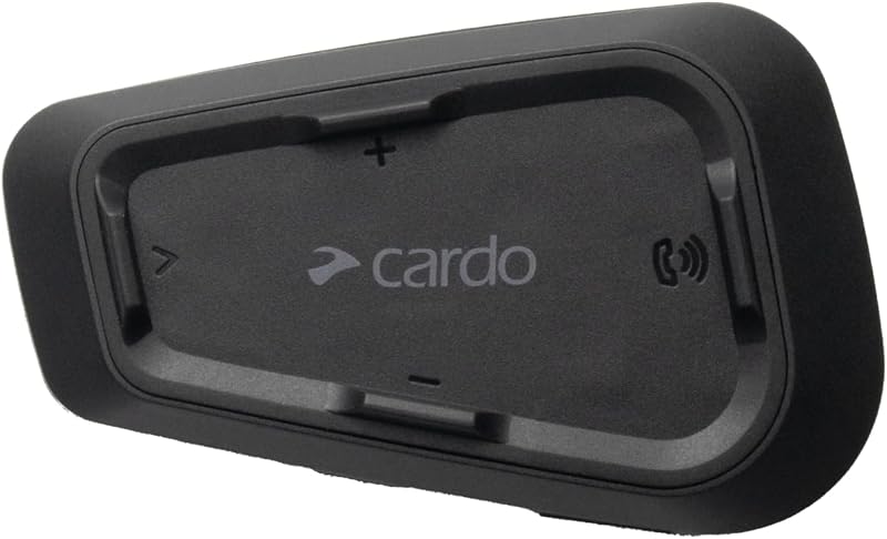 Cardo Systems Spirit - Auriculares de comunicación Bluetooth para motocicleta, Bluetooth de 2 vías, parlantes finos de 1.260 in, resistente al agua, conectividad universal, paquete individual