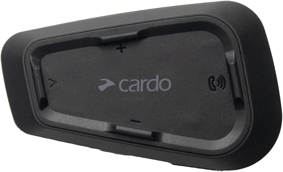 Cardo Systems Spirit Motorcycle Bluetooth Communication Headset, 2-Way Bluetooth, Thin 32mm Speakers, Waterproof, Universal Connectivity - Single Pack