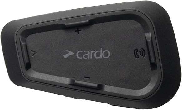 Cardo Systems Spirit Motorcycle Bluetooth Communication Headset, 2-Way Bluetooth, Thin 32mm Speakers, Waterproof, Universal Connectivity - Single Pack