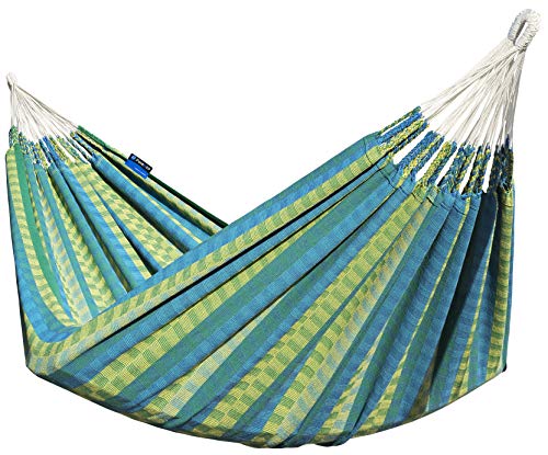 Potenza Morena Hängematte 230 x 160 cm, Belastbarkeit bis 220 kg, 100% Baumwolle Doppelhängematte (Grün)