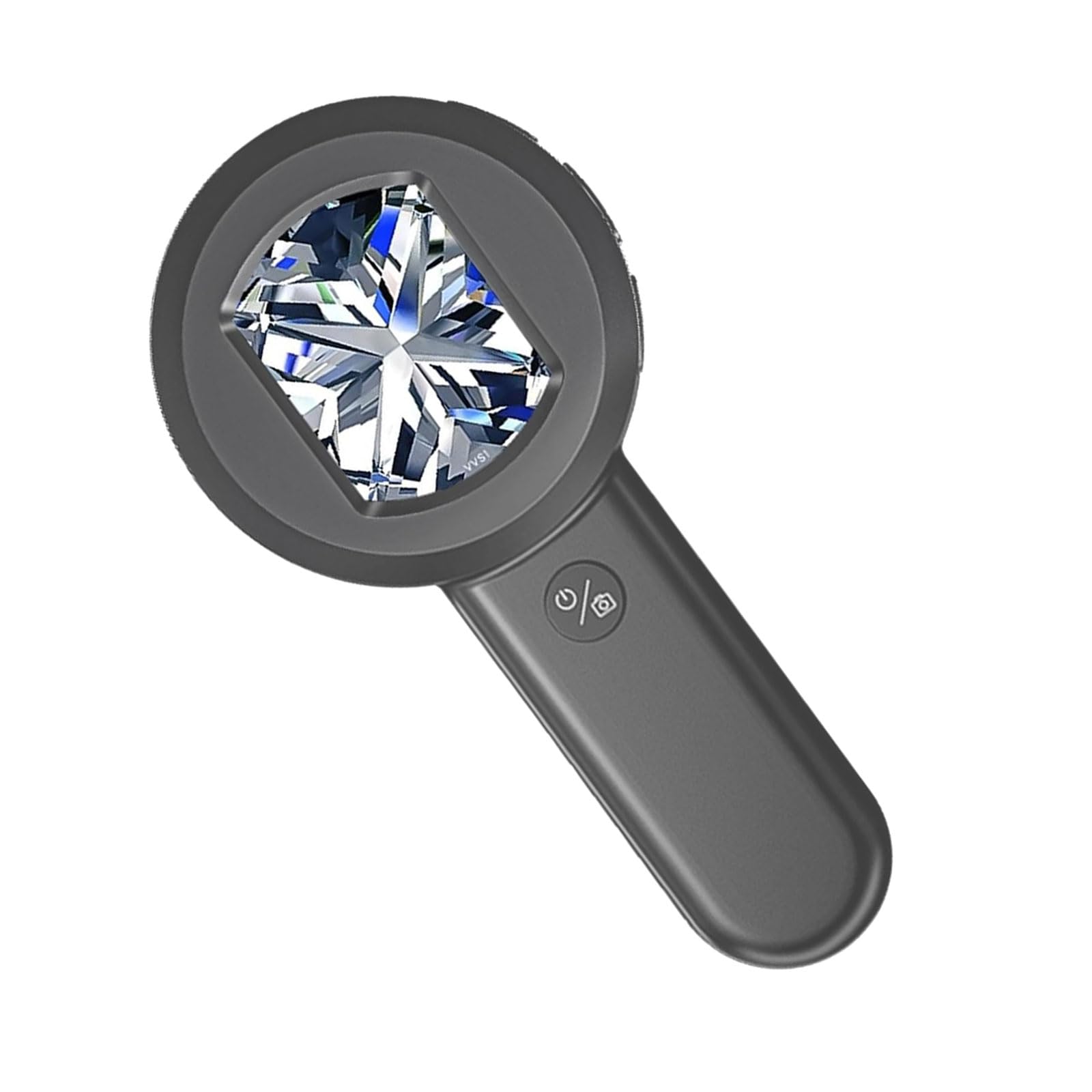 Apglsxy Grey Handheld Microscope With High Resolution Screen Portable Design For Indoor Outdoor Jewelry Evaluations Portable Magnifier For Jewelry Appraisal
