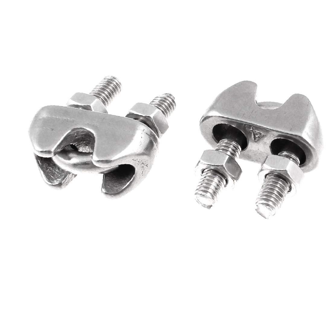 X-DREE Single Saddle Screwed 4mm Wire Rope Clip U Bolt Cable Clamp Fastener 2 Pcs (71658e2e-a222-11e9-8d7c-4cedfbbbda4e)