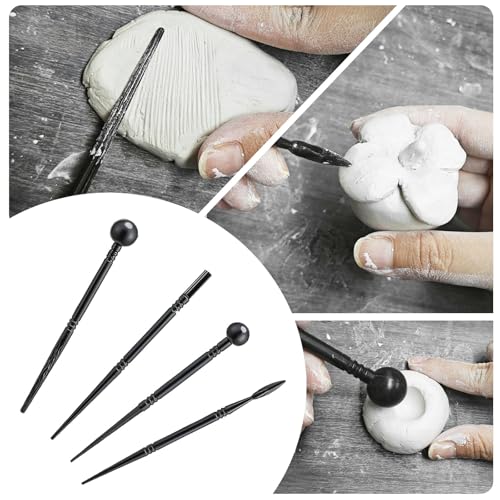 EIGTWEN 100ml Air Dry Clay Glaze and 29pcs Clay tools kit, Matte Clay Varnish Protects Clay from Surface Wear, Pottery Tools Can be Used for Stippling, Carving, Molding, and Shaping Clay Crafts(Matte) by EIGTWEN - Image 6
