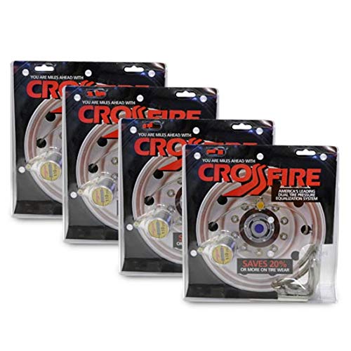 Parts Express Crossfire Set of 4 Universal Fit 110 PSI Stainless Steel Tire Valve