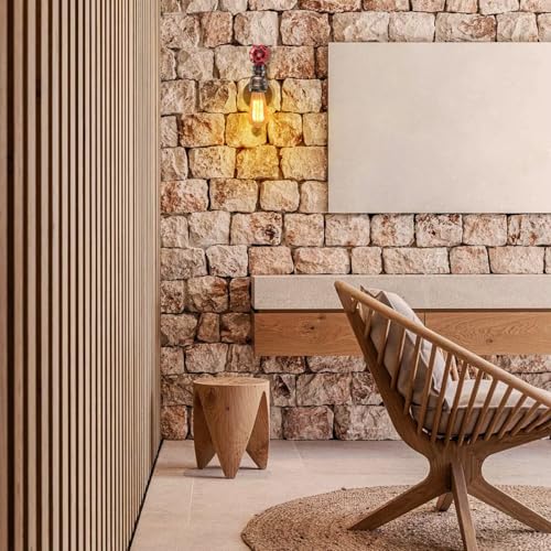 Image of XEYOU Retro Wall lamp Vintage Industrial Steampunk Wall Sconce with Switch Metal Water Pipe Wall Mounted Light Fixture E26 Edison Bulb for Cafe Bar Restaurant Bedroom Livingroom
