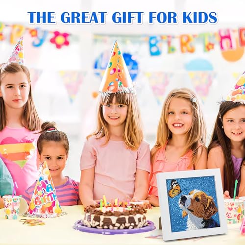 Leixonl Diamond Art Kits for Kids with Framed (7 in) Cartoon Animals DIY Gem Art Painting - Arts & Crafts Gifts for Beginners & Teens (Dog) by Leixonl - Image 5