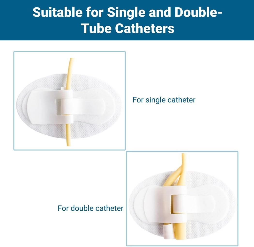 40-Pack Catheter Stabilizer Patches, Adhesive Bag Holders, Urinary Leg Bandages for Catheters