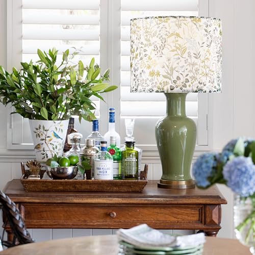 Go&So G5-17-4 Goso 2Pcs Medium Lampshade Polyester Fiber Printing Flowers Drum Lamp Shade thumb #8