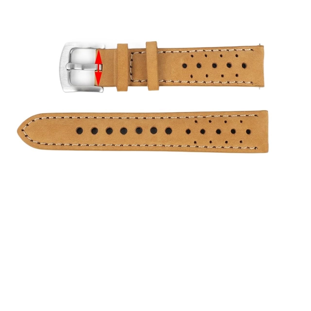 Generisch MENGKG Handgemachtes Rindsleder-Uhrenarmband, atmungsaktiv, 18 mm, 19 mm, 20 mm, 22 mm, Herren- und Damen-Armband aus echtem Ölwachs, Uhrenarmband, Zubehör