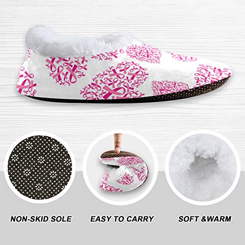 Unisex Fuzzy House Slippers Memory Foam Warm Slip Shoes Fur Lining M-XXL3