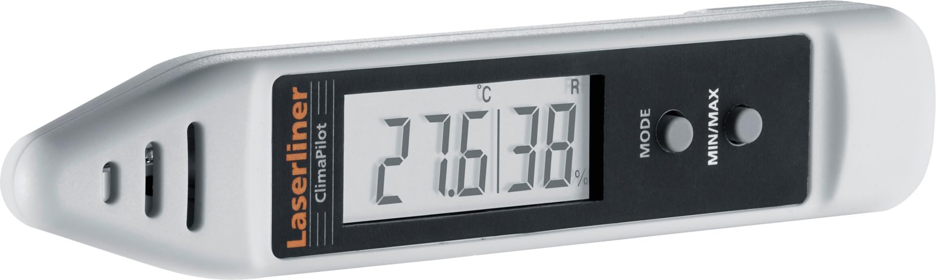 Laserliner Higrómetro digital con indicador de punto de rocío, ClimaPilot, medición precisa de humedad y temperatura, memoria mín/máxima, sensor rápido