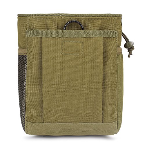 Taktische Molle-Gürteltasche, Militär-Gürteltasche, Hüfttasche, Kordelzug, faltbar, EDC Hüfttasche, Woodland Mesh Wasserflaschen-Tasche für Outdoor,