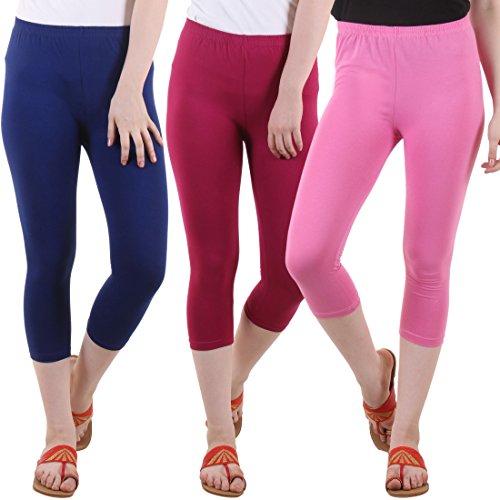 Image of DIAZ Capri for Women Combo Pack of 3