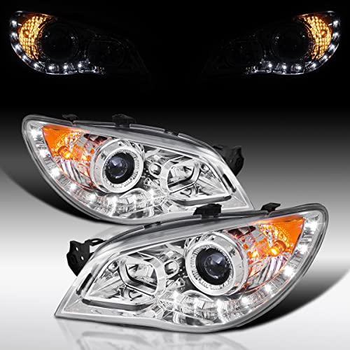 For 06-07 Subaru Impreza Black Headlights R8 LED Lamps | For 2006-2007 Subaru Impreza WRX Left Right Pair Headlamps Assembly Black Headlights R8 LED Lamps product thumbnail 8
