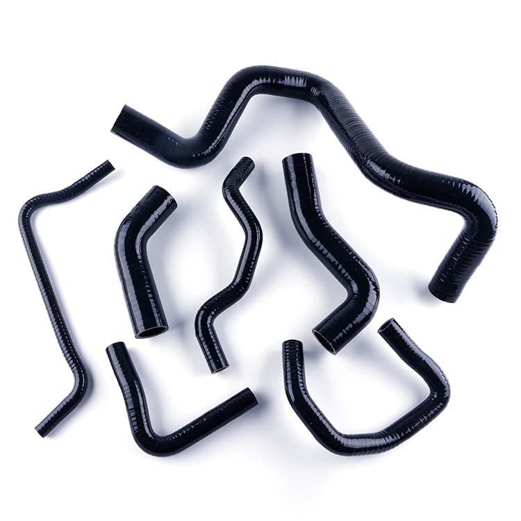 Kit de manguera de refrigerante de silicona para radiador para VW MK4 Golf/Bora/Jetta 1.8t AUM AUQ (negro)