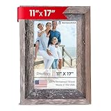 BarnwoodUSA Rustic Farmhouse Signature Picture Frame - Our 11x17 Picture Frame can be Mounted Horizontally or Vertically and is Crafted from 100% Recycled and Reclaimed Wood | No Assembly Required