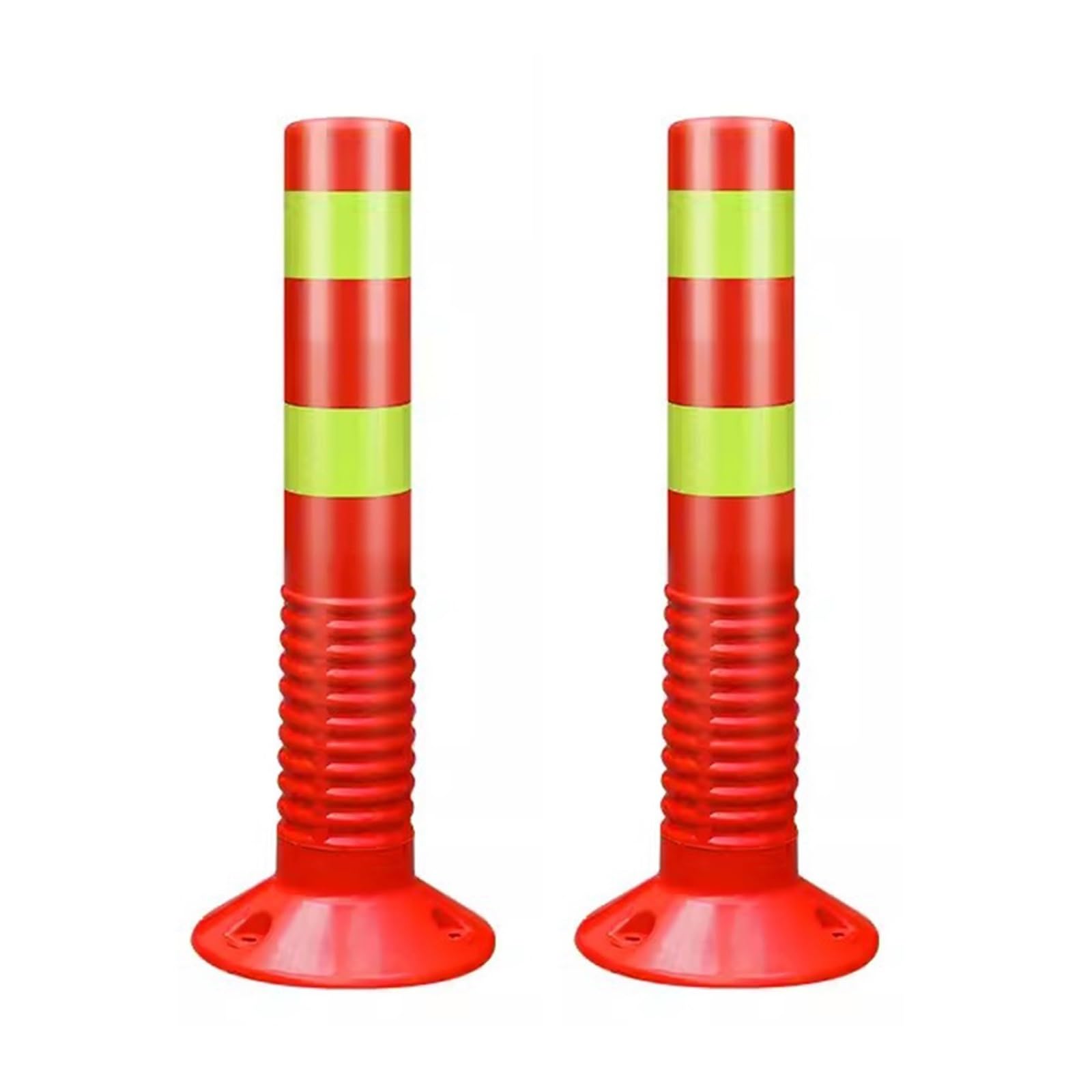 GDMDPTE Parking Barrier for Driveway, Plastic Flexible Traffic Delineator Cones for Parking Lot/Driving Practice/Residential Caution Roads, Construction Safety Barricade(10 Pack,H 45cm/17.7in)