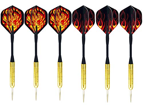 Interbusiness BBstep Darts Metal Tip Set, Professional Metal Darts for Dartboard, 16g Steel Darts Needle Dart Fire Darts Flights