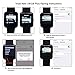 VCALL U8 Plus Bluetooth Smartwatch Smart Watch Wristwatch Long Battery Life Barometer Phone Mate for Samsung Huawei HTC Android Smartphones-Black