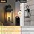 Lawyettle ????????-???????????????? Dusk to Dawn Outdoor Wall Light, Large Size Waterproof Patio Lanterns, 3-Light Exterior Wall Mount Lantern Sconce with Glass, Black Wall Sconces for House Garage Front Door