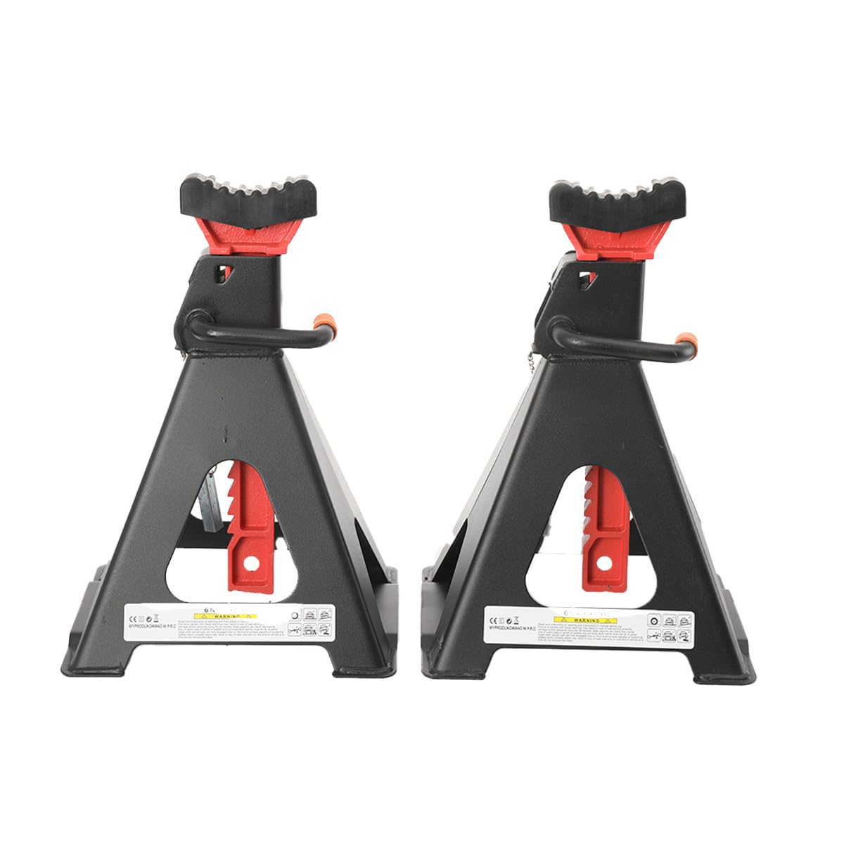 cavalletti per auto 6T Set da 2, Regolabili 390-585 mm, Struttura in Acciaio al Carbonio, Doppia Sicurezza, Ideali come cavalletto di Supporto per Roulotte e Camper in Officina o Viaggio