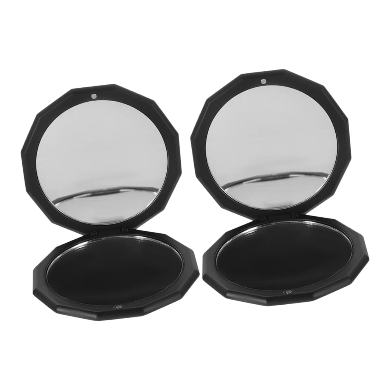 2stücke Kosmetikspiegel Faltbarer Mini-Spiegel Reisespiegel Tragbarer Make-up-Spiegel Kompakter Vergrößerungsspiegel Mit Schützender Klappabdeckung Hochauflösende Oberfläche
