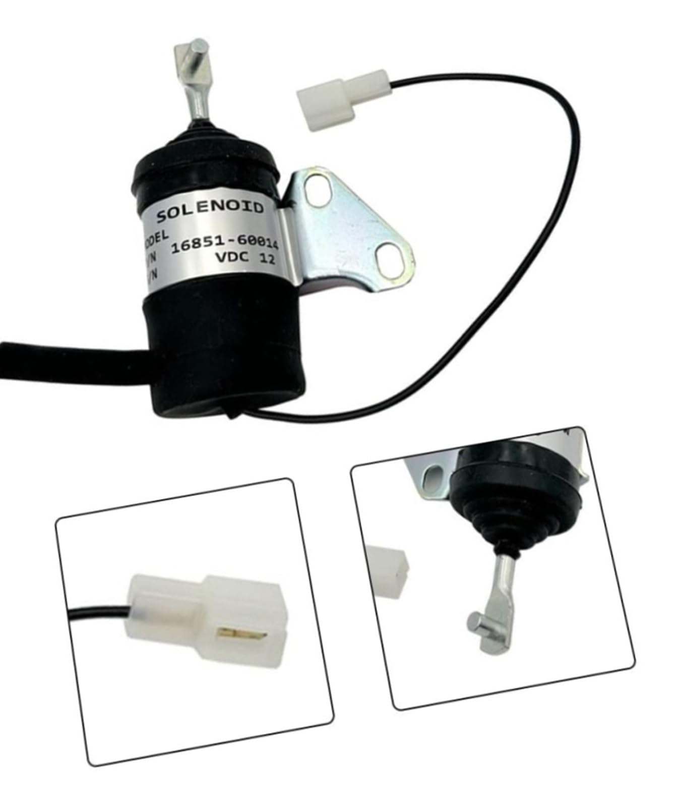Válvula solenoide de corte de combustible de 12 V for pieza de repuesto de gestión de combustible de motor de tractor y cortacésped Kubota