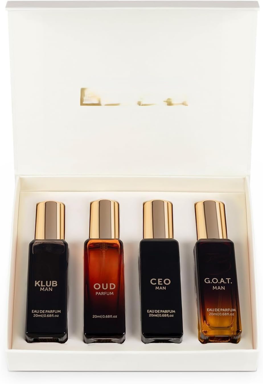 B..el.laVi.ta. Luxury Long Lasting Perfume Gift Set for Man | 4x20ml | Gifts for Men | Woody, Citrusy, Oud, Premium Fragrance Scent | KLUB, OUD, CEO, G.O.A.T | Best gift for Valentine's Day