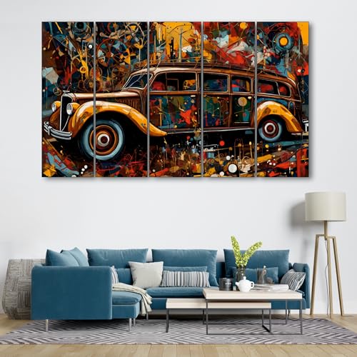 Image of The Castle Decor Vinatge Multicolour Painting With Frame 5 Big Size (36x60) wall Art for Living Room,bedroom,drawing Room,hotels-digital Painting