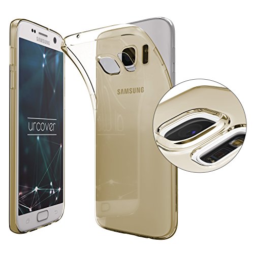 Galaxy S7 Case, Urcover Shock-Absorb Cover with [Camera Protection] Soft TPU Gel Silicone [Ultra Slim] Protective Case Samsung Galaxy S7 5.1 Inch - Champagne Gold Transparent