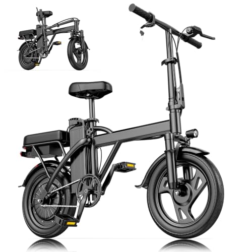 Qlaway 14'' Folding Electric Bike for Adults,1000W Motor,20MPH Max Speed