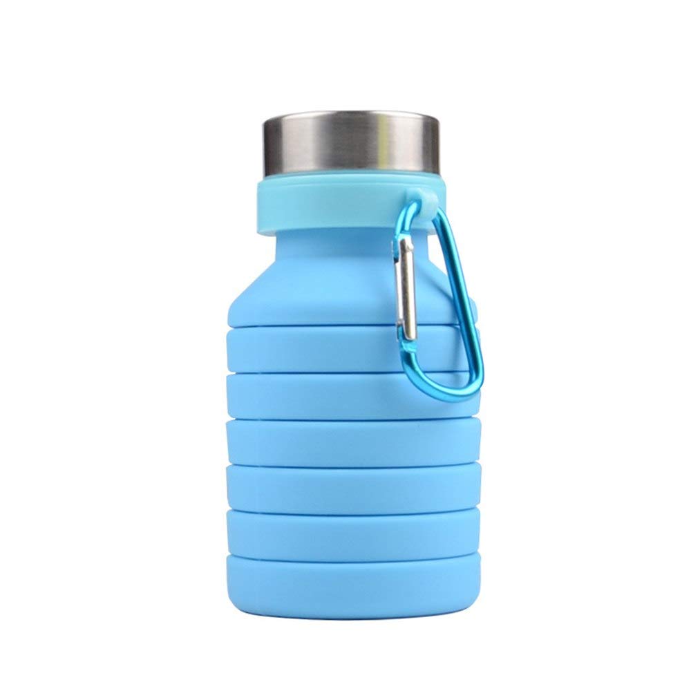 Water Bottles - 1pcs Candy Color 550ml Folding Portable Silicone Water Bottle Travel Hiking Camping Xmas Gift Bpa - Office 24 Jug Polar Kods Non Drink Large Plain Red