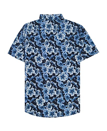Image of Yoimira Hawaiian Shirts for Men, Print Mens Casual Short Sleeve Button Down Shirts Floral Aloha Beach Shirt