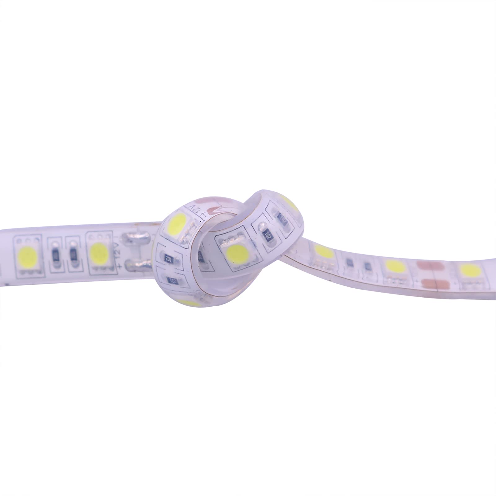 Wodoodporny silikonowy pasek świetlny LED IP68 12V (ciepła biel, 5)