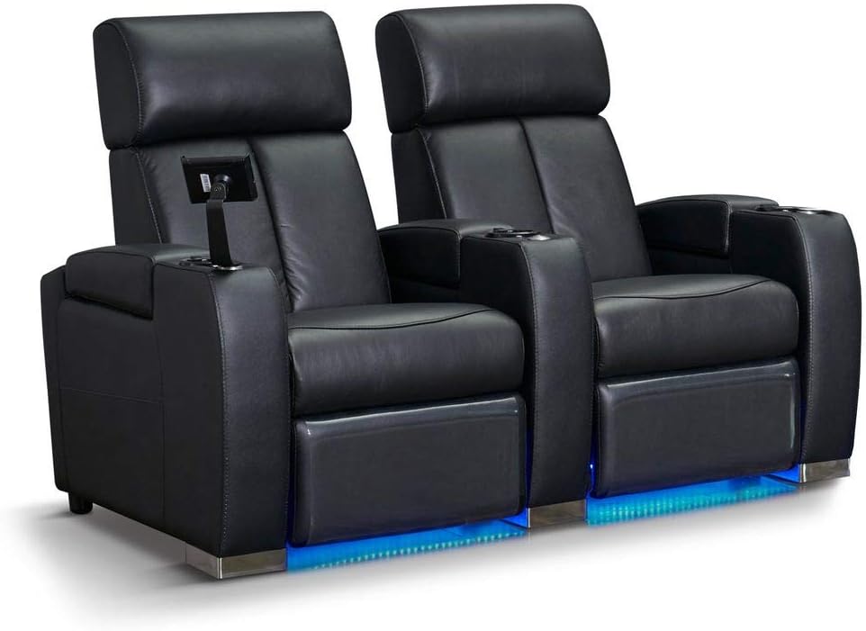 Amazon.de Zinea Kinosessel Action 2 Sitzer Echtleder, elektrisch