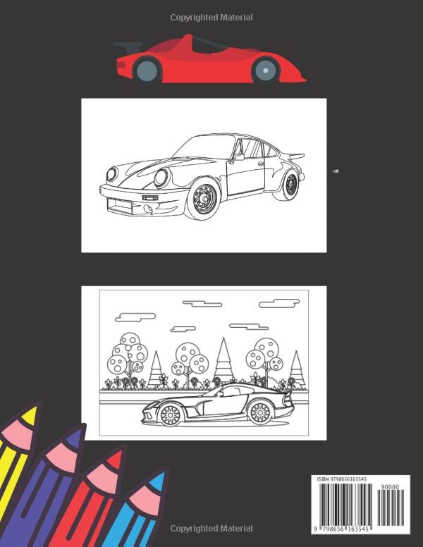 Race Cars: Coloring Book for Kids, Great Gift for Boys and Girls Ages 3-6 image 2