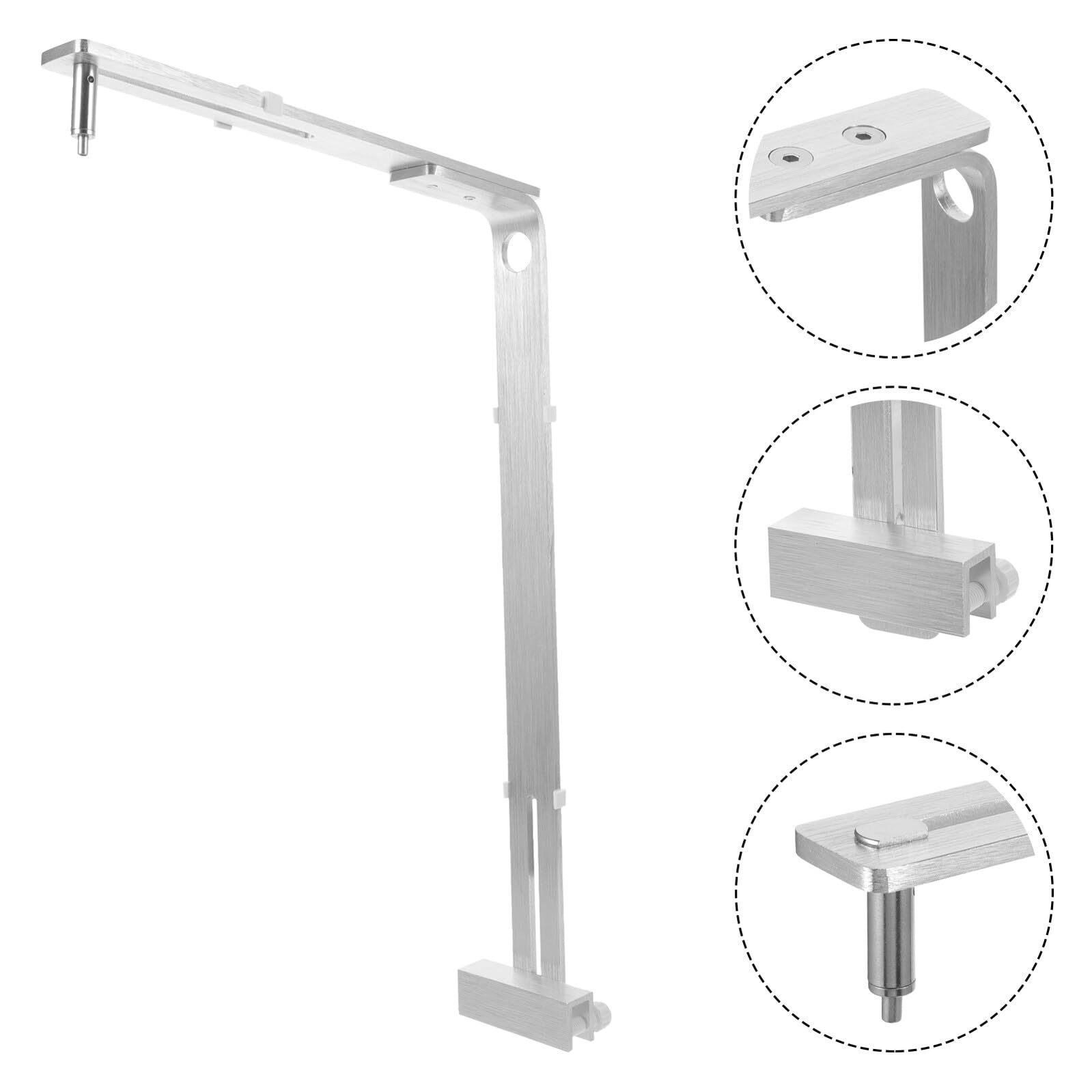 Metall Aquarienleuchtenhalterung für 13mm Glas Aluminiumlegierung Lampenständer Vielseitige Aquarium Beleuchtung Halterung Robustes Zubehör für Süßwasser Aquarien