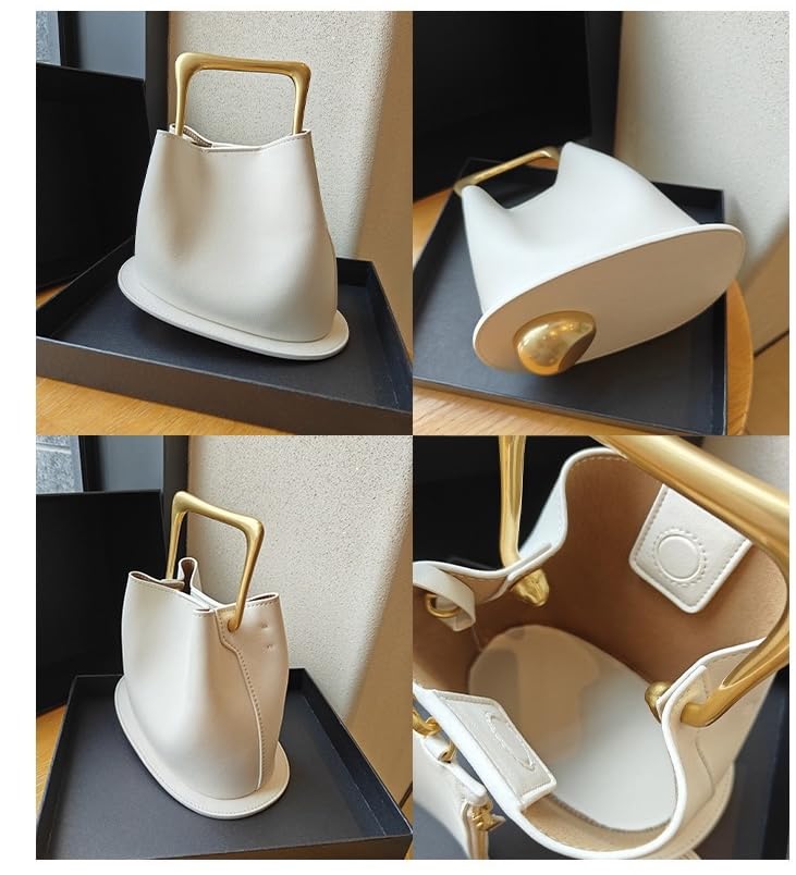 Women's Genuine Leather Personalized Bucket Handbag Bag, Homeless Retro Single-shoulder Crossbody Bag, Classic Chinese Style3