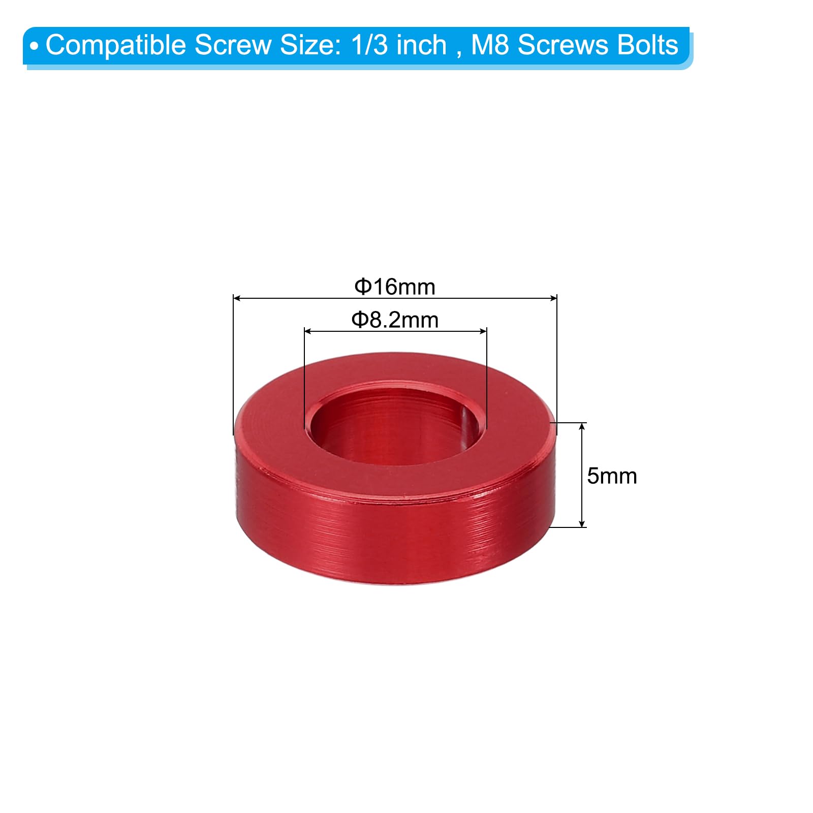 PATIKIL M8 Aluminum Spacer - Image 2