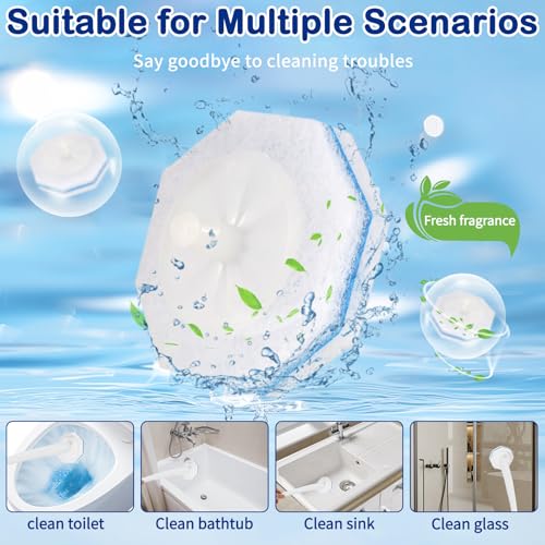 Image of 80 Count Disposable Toilet Brush Refills for Clorox Toilet Brushes | 5X Cleaning Power Scrubber Refill,High-Density Disposable Brush Refills,360 Efficient Cleaning,Fresh Fragrance