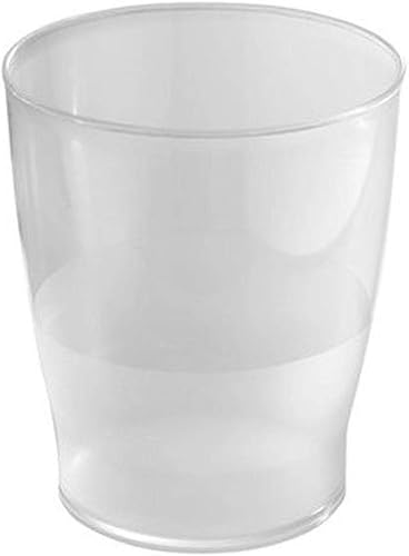 iDesign Franklin - Papelera de plástico para baño, dormitorio, cocina, oficina en casa, dormitorio, universidad, 7.75 x 7.75 x 9.5 pulgadas,