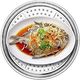 SE ADAPTA A LA MAYORÍA DE LAS OLLAS DE COCINA: Steamer es muy versátil, lo que le permite usar ollas, woks y sartenes que ya tiene en su cocina. Tamaño perfecto para cocinar al vapor pequeñas porciones de verduras, mariscos o platos de carne. La cocción al vapor retiene vitaminas y minerales, lo que la convierte en una forma más saludable de cocinar.