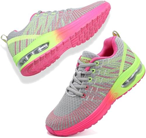 GoodValue Womens Running Shoes Lightweight Air Cushion Walking Shoes Tennis Shoes for Women Fashion Breathable Mesh Upper Sneakers Workout Casual Gym Jogging Non Slip Ladies Sport Shoes