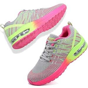 GoodValue Womens Running Shoes Lightweight Air Cushion Walking Shoes Tennis Shoes for Women Fashion Breathable Mesh Upper Sneakers Workout Casual Gym Jogging Non Slip Ladies Sport Shoes